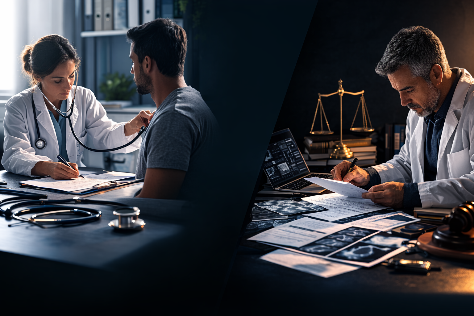 Avaliação pericial versus avaliação clínica